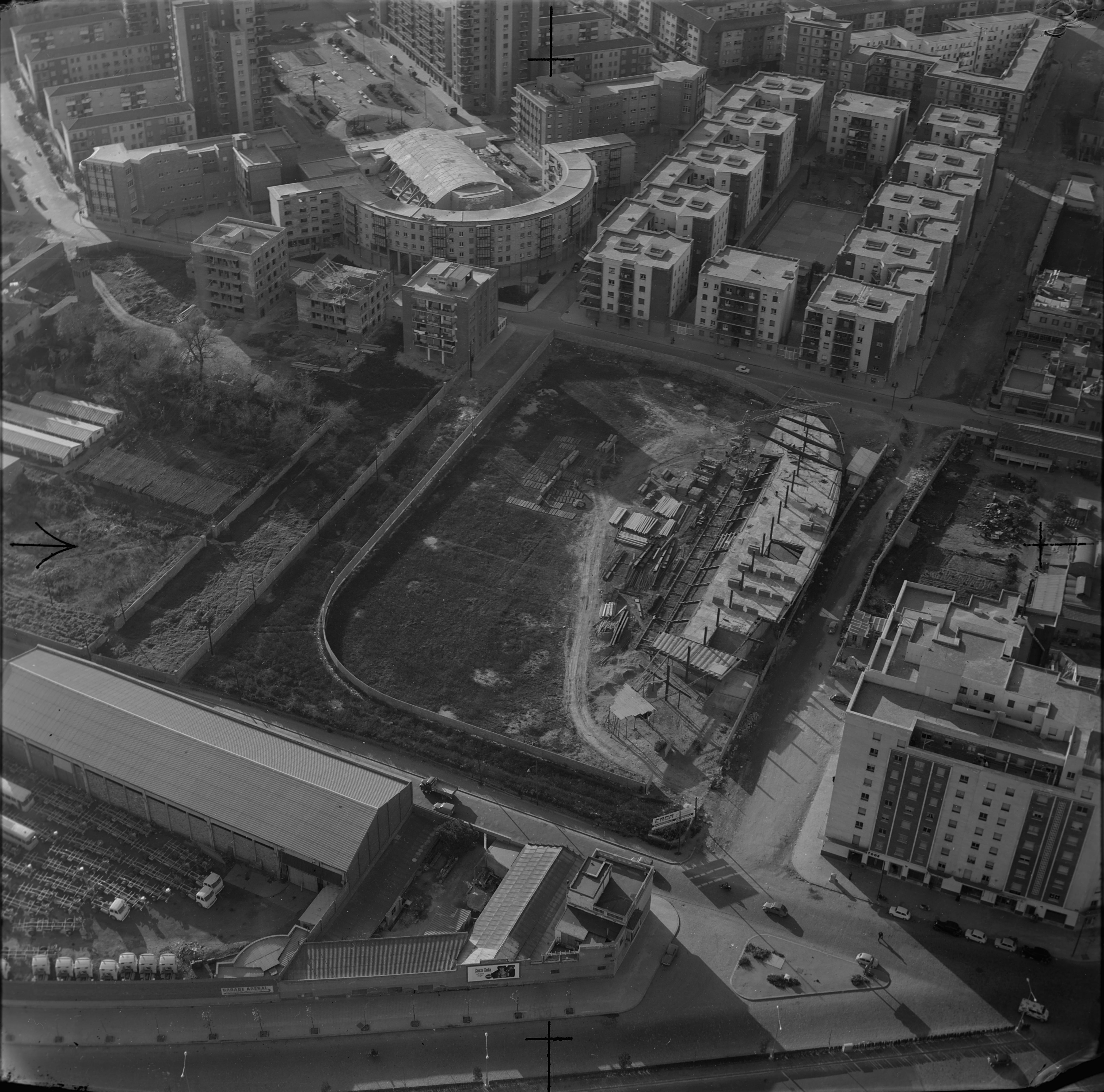 Imatge pels mitjans: Fotografia aèria del Canòdrom en construcció